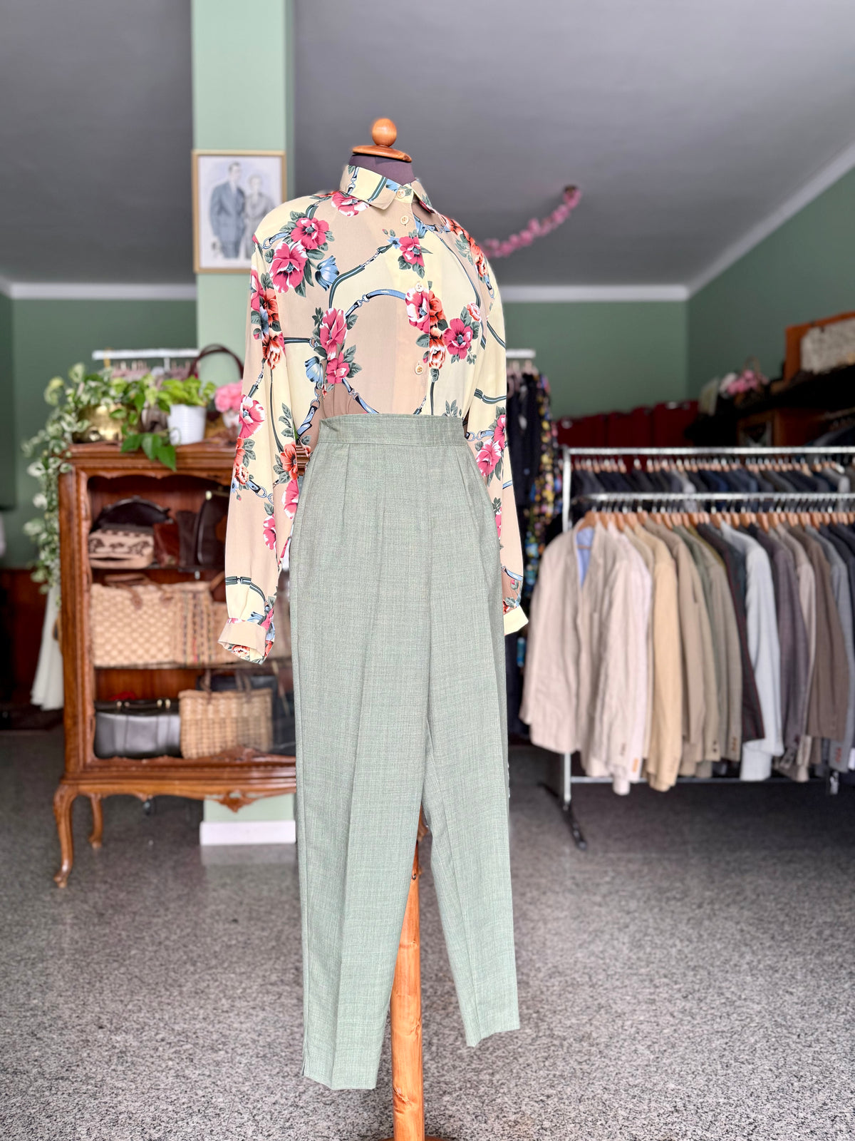 Pantaloni verde salva - TG. 40
