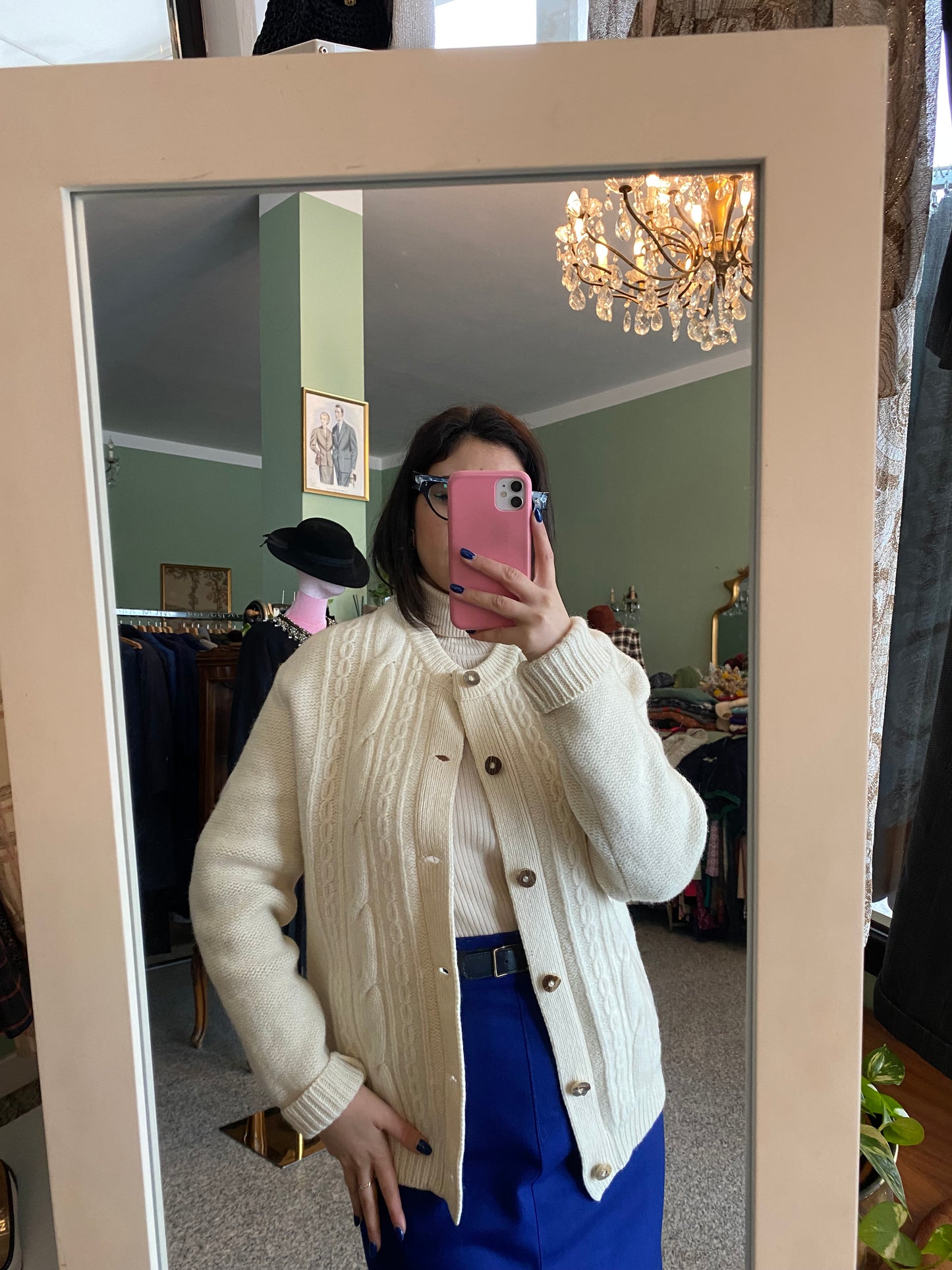Cardigan tirolese panna - TG. 44/46