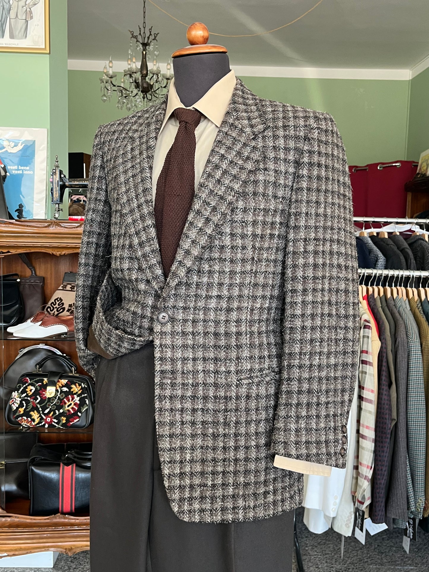 Giacca anni ‘80 tweed tg. 46-48