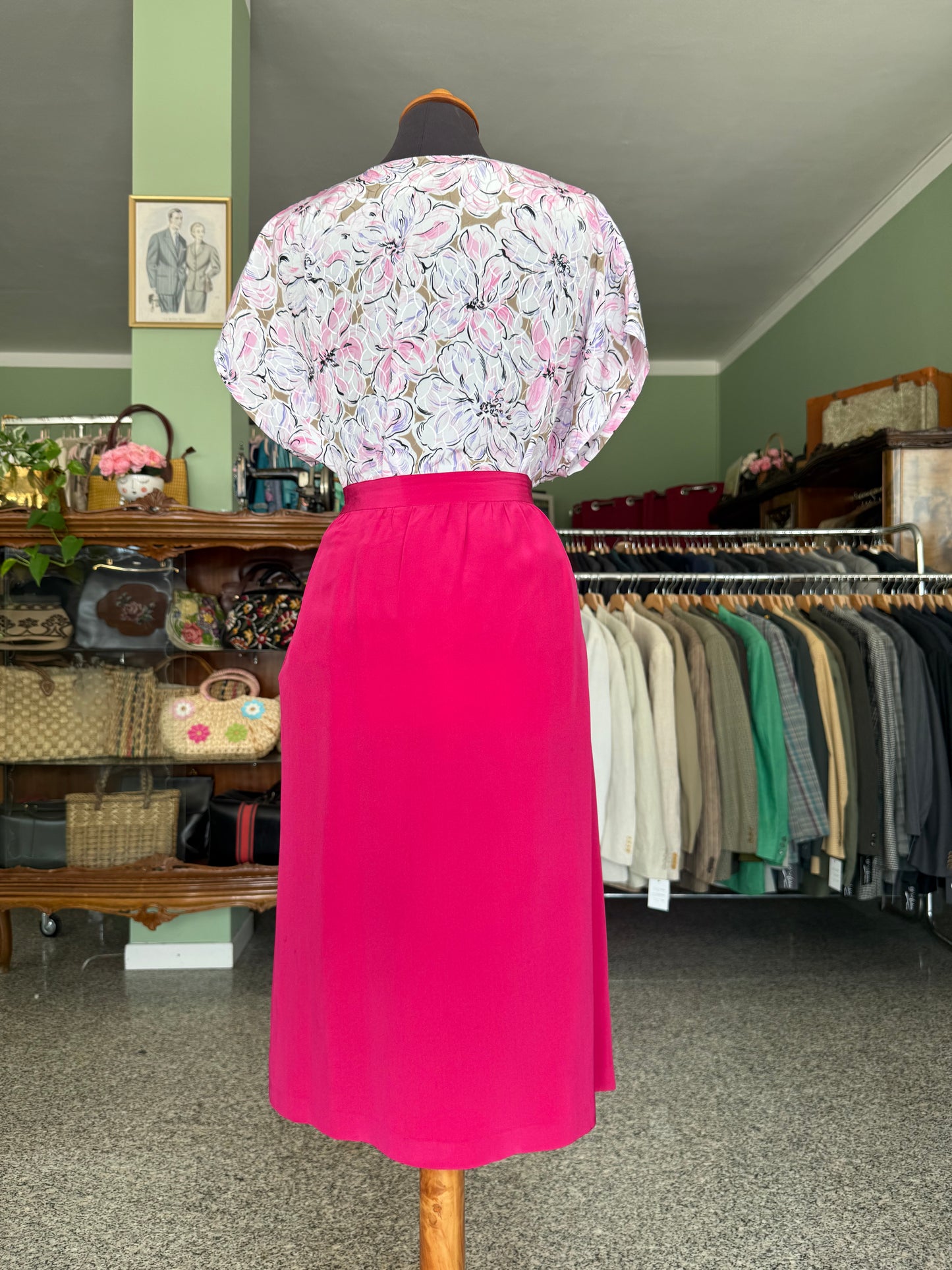 Gonna fucsia in seta - TG. 44