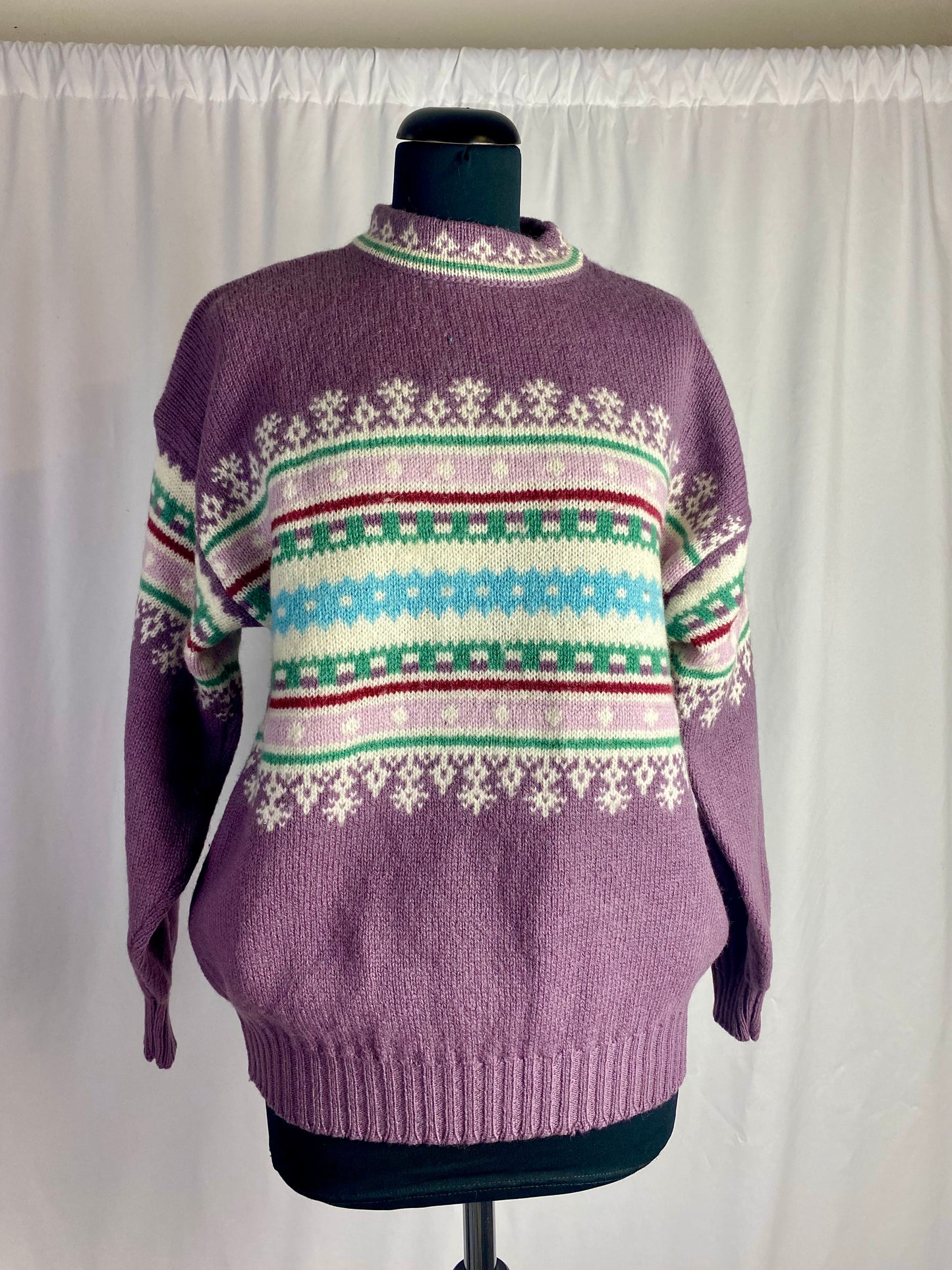 Maglione in lana lilla