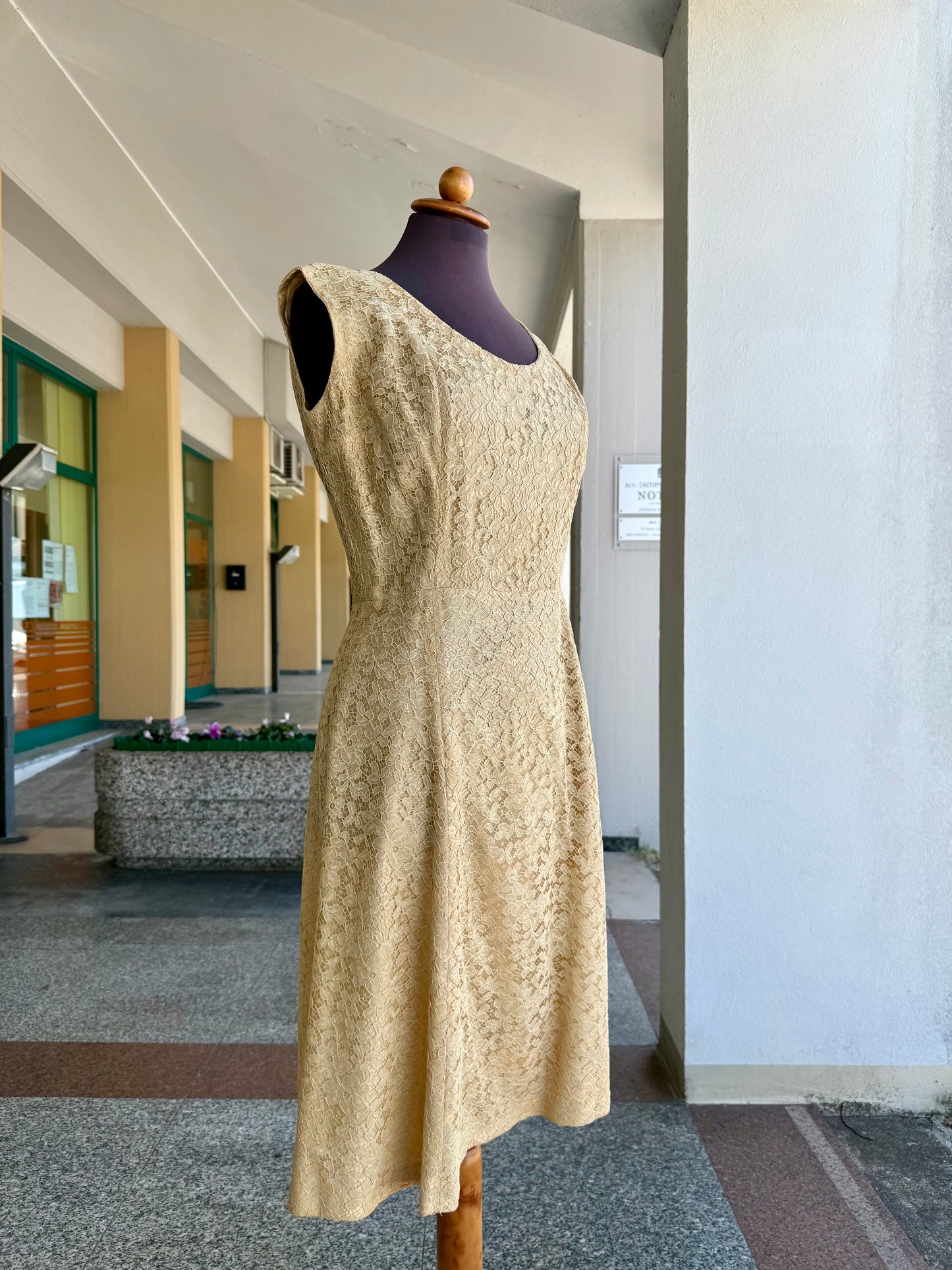 Abito + giacchino anni ‘60 in pizzo - TG. 40
