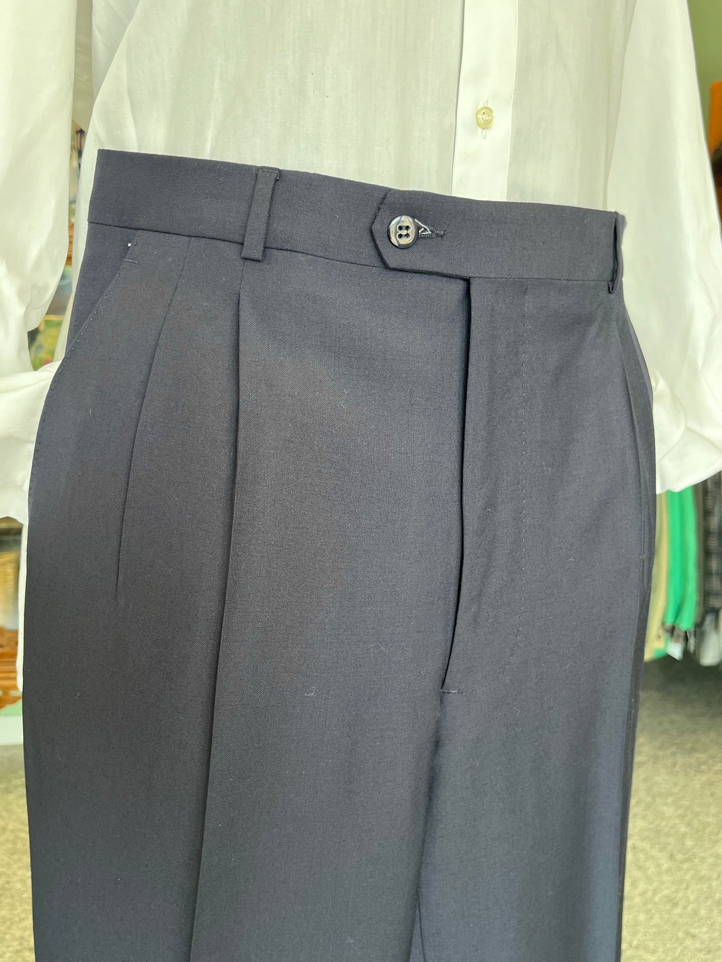 Calzoni anni ‘80 NOS blu navy