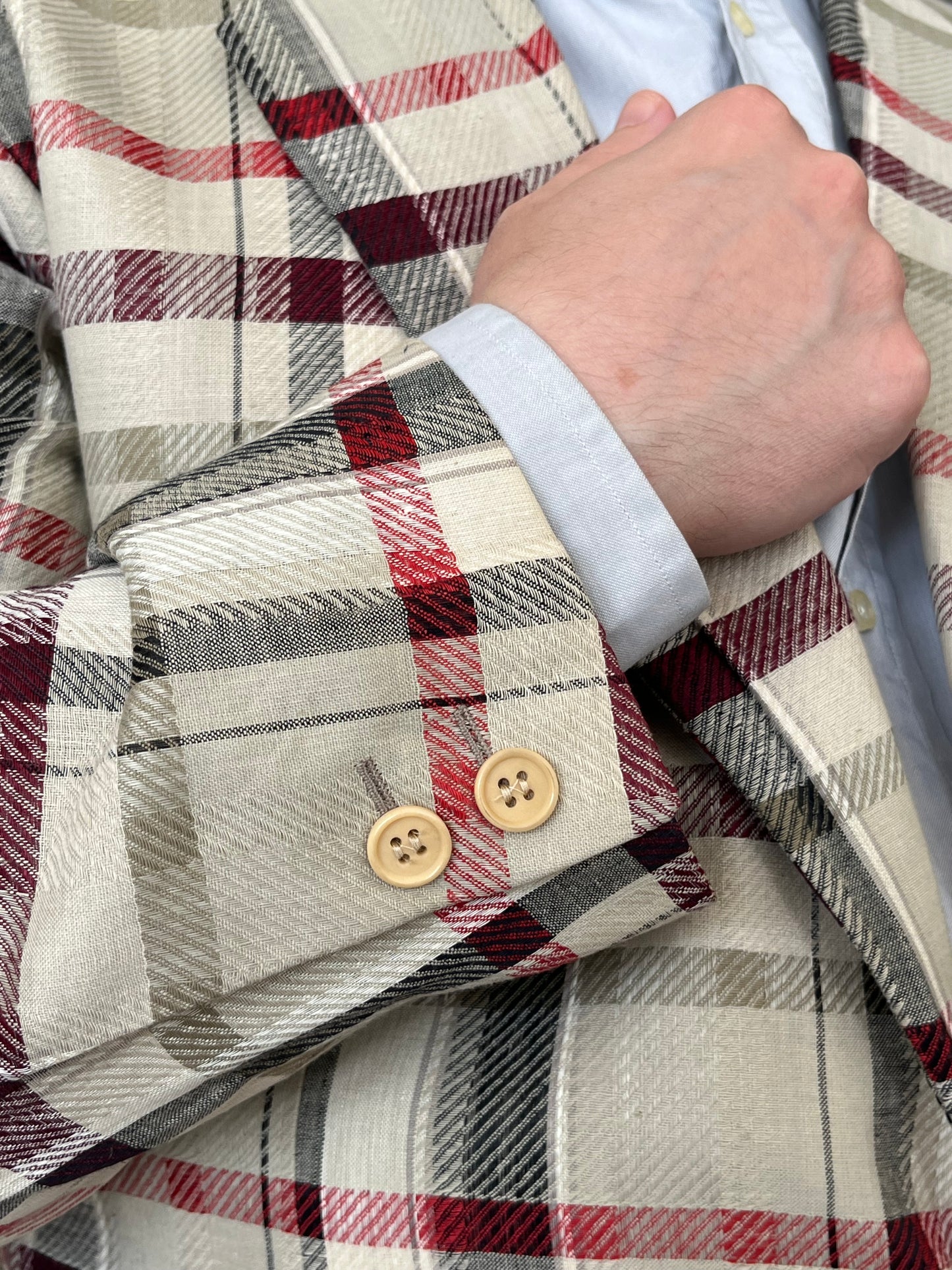 Giacca anni ‘80 in lino/cotone NOS tg. 52