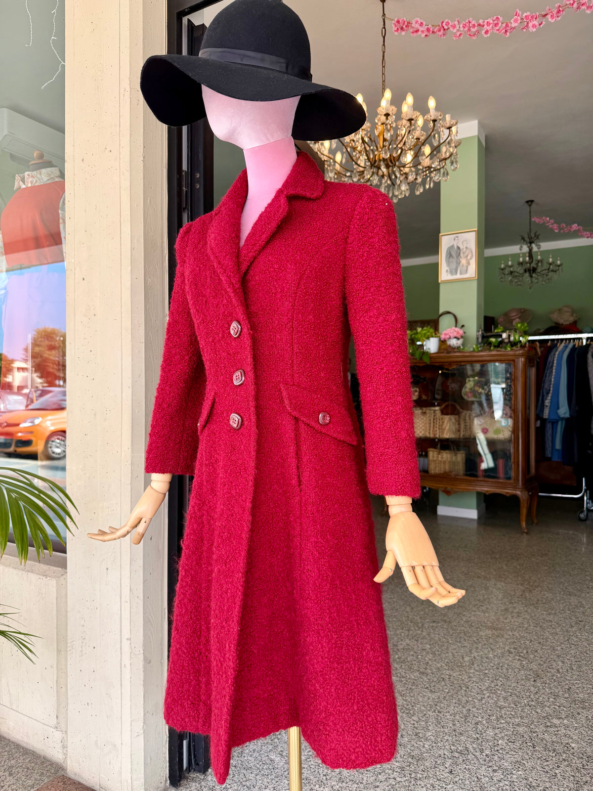 Cappotto sartoriale in bouclé di lana - TG. 40