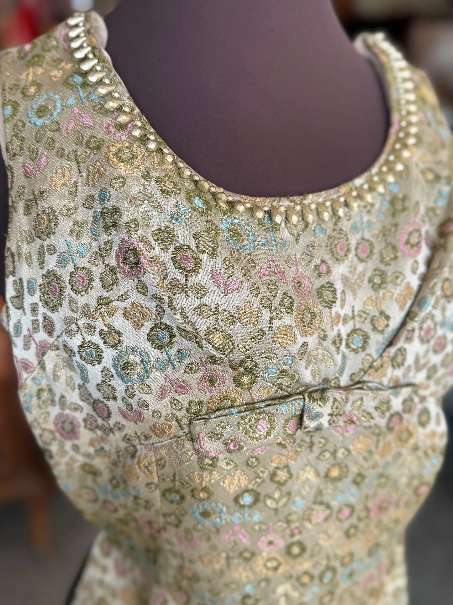 Abito anni ‘60 seta jacquard - TG. 38