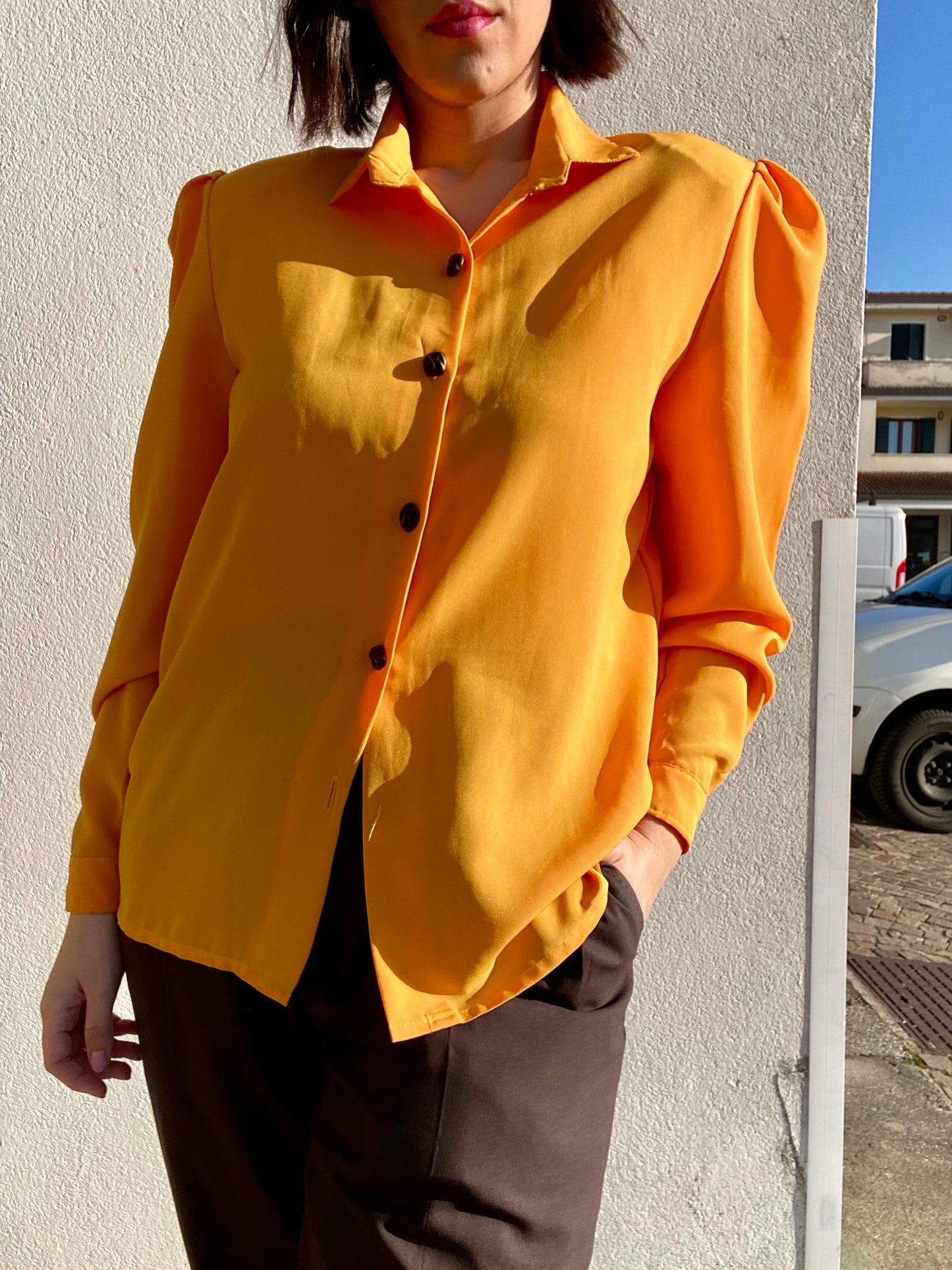 Camicia giallo ocra - TG. 40/42/44