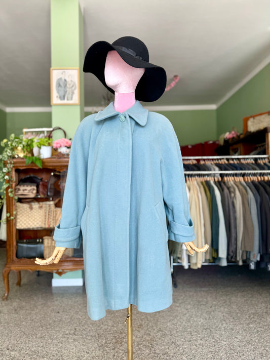 Cappotto anni ‘80 azzurro pastello - TG. 44-50