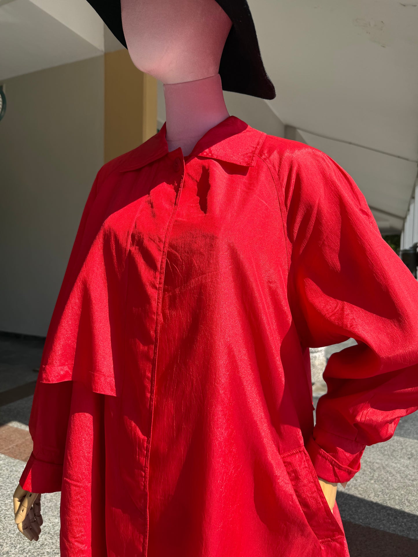 Trench anni ‘80 rosso - TG. 46/48/50