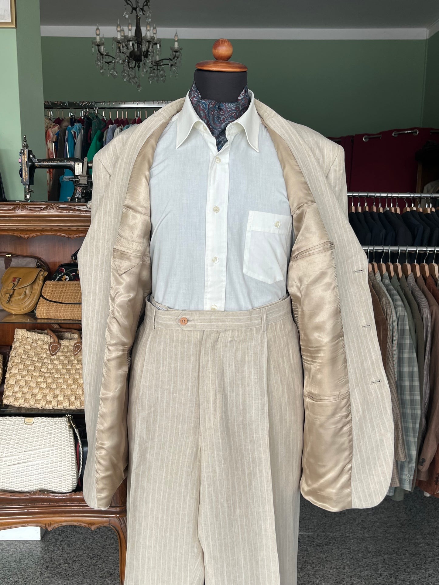 Completo in lino anni '90 tg. 60-62