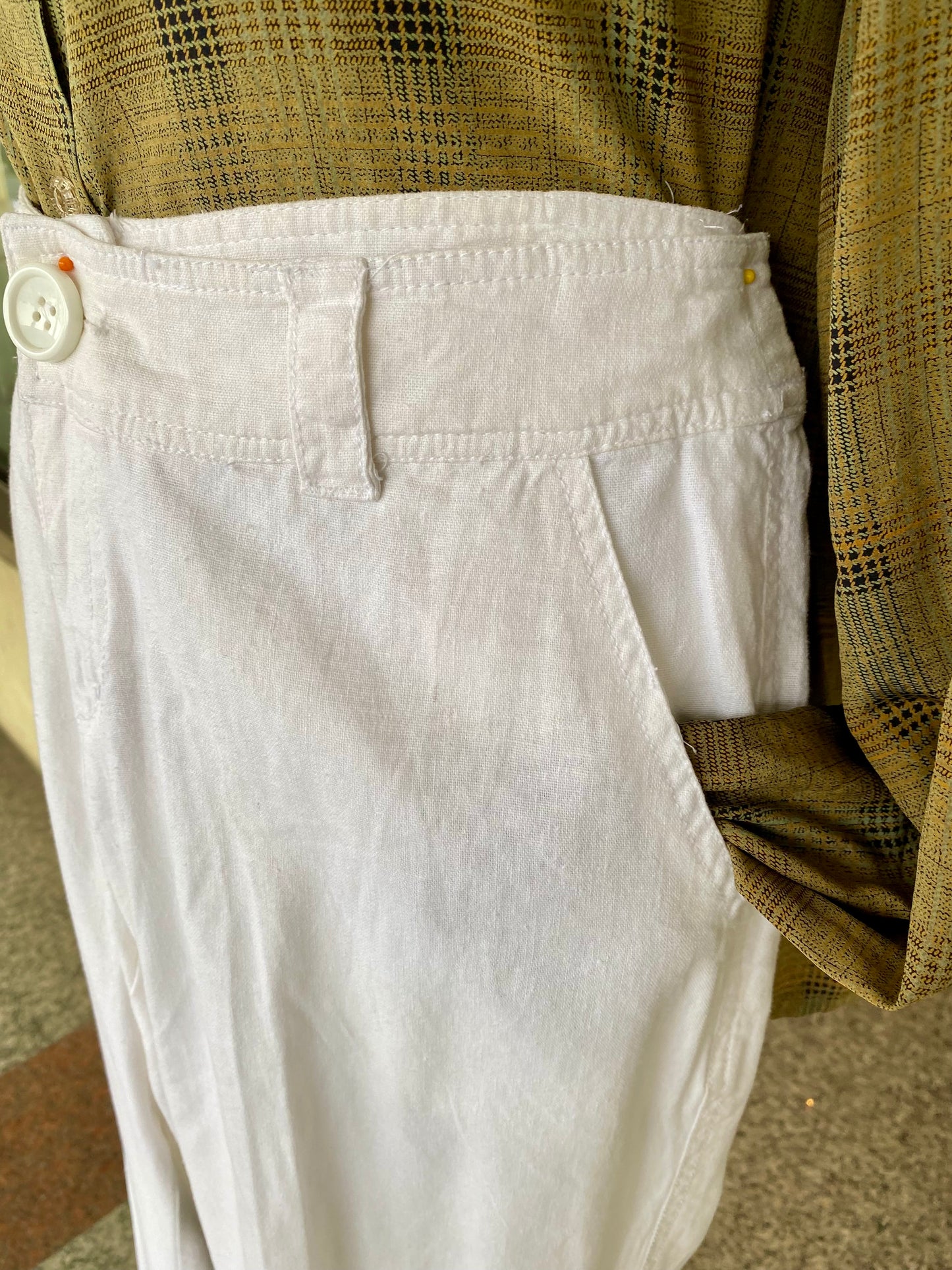Pantaloni bianchi in cotone - TG. 40/42