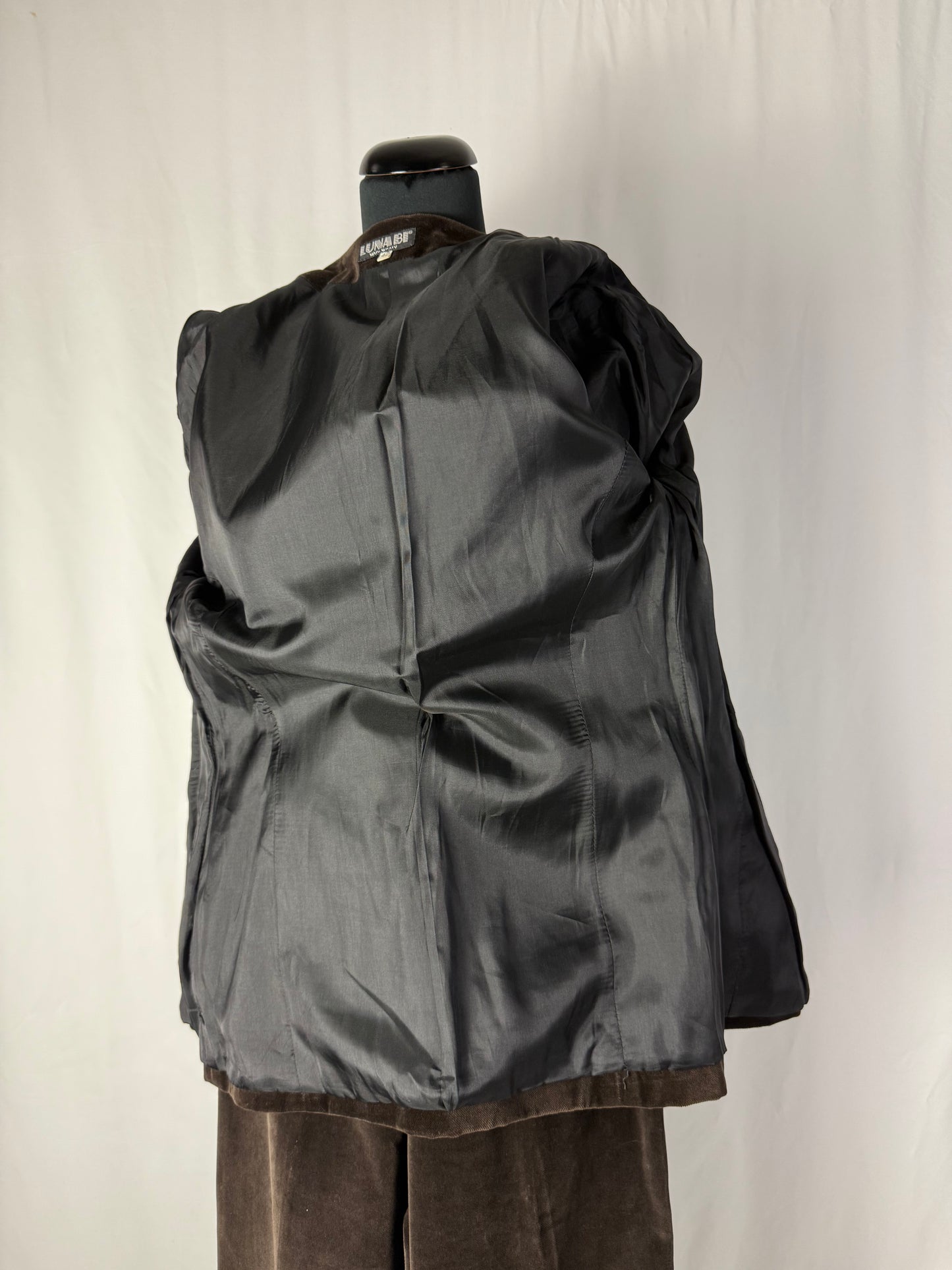 Completo in velluto di cotone marrone fondente - TG. 38