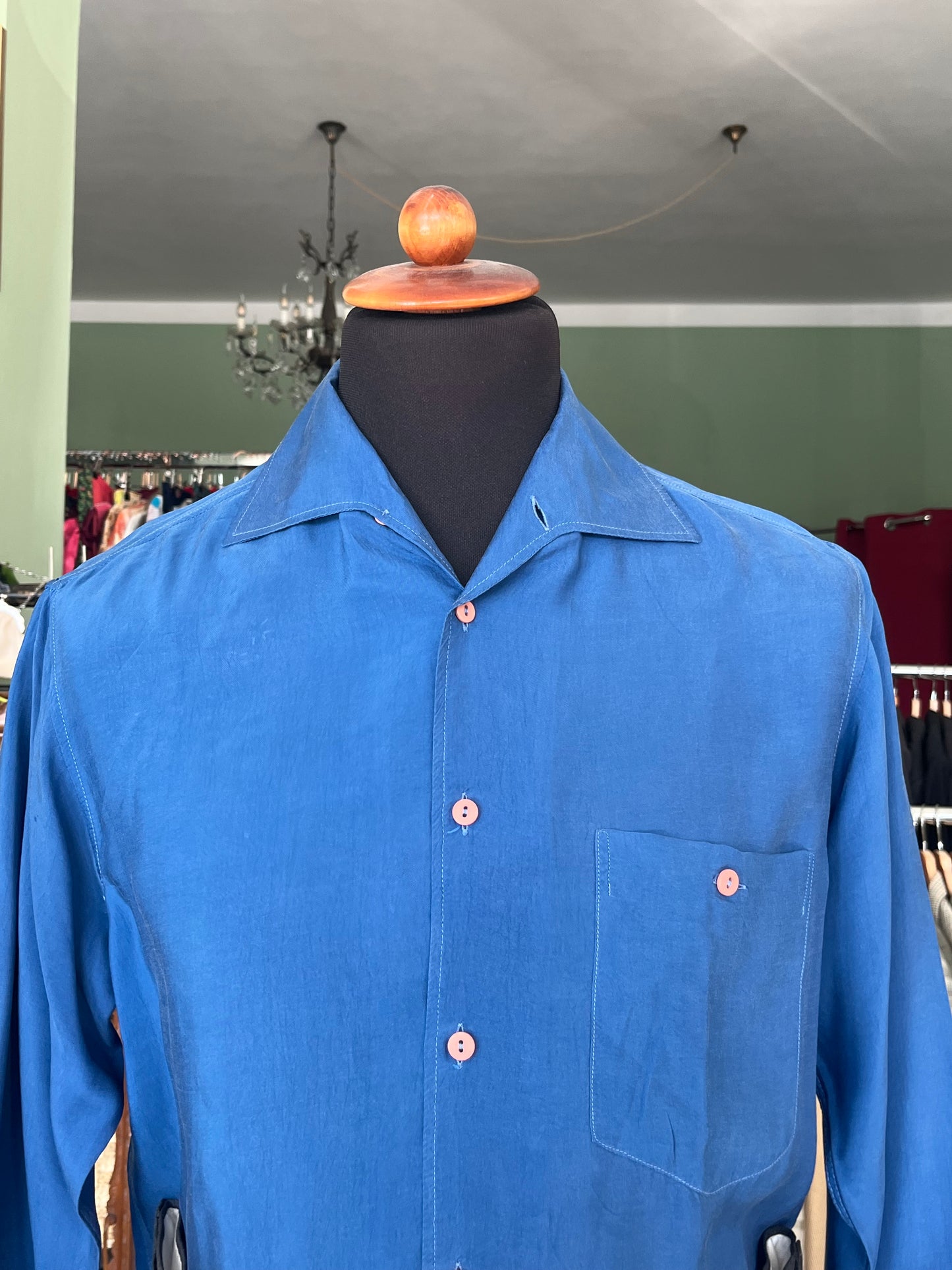 Camicia in cupro anni ‘80 tg. M-L