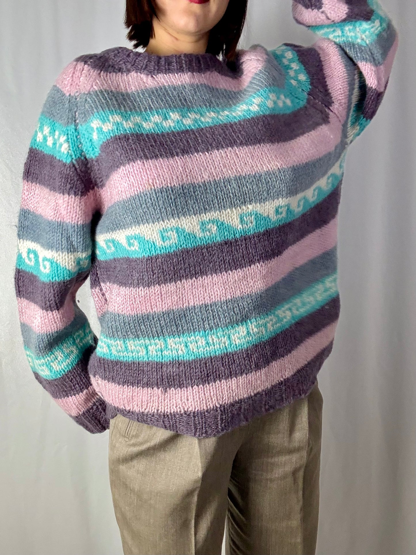 Maglione a Righe Pastello Soft knit- TG. 44 - 50