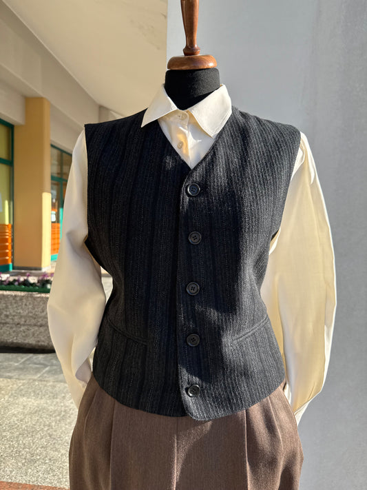 Gilet antracite gessato - TG. 44