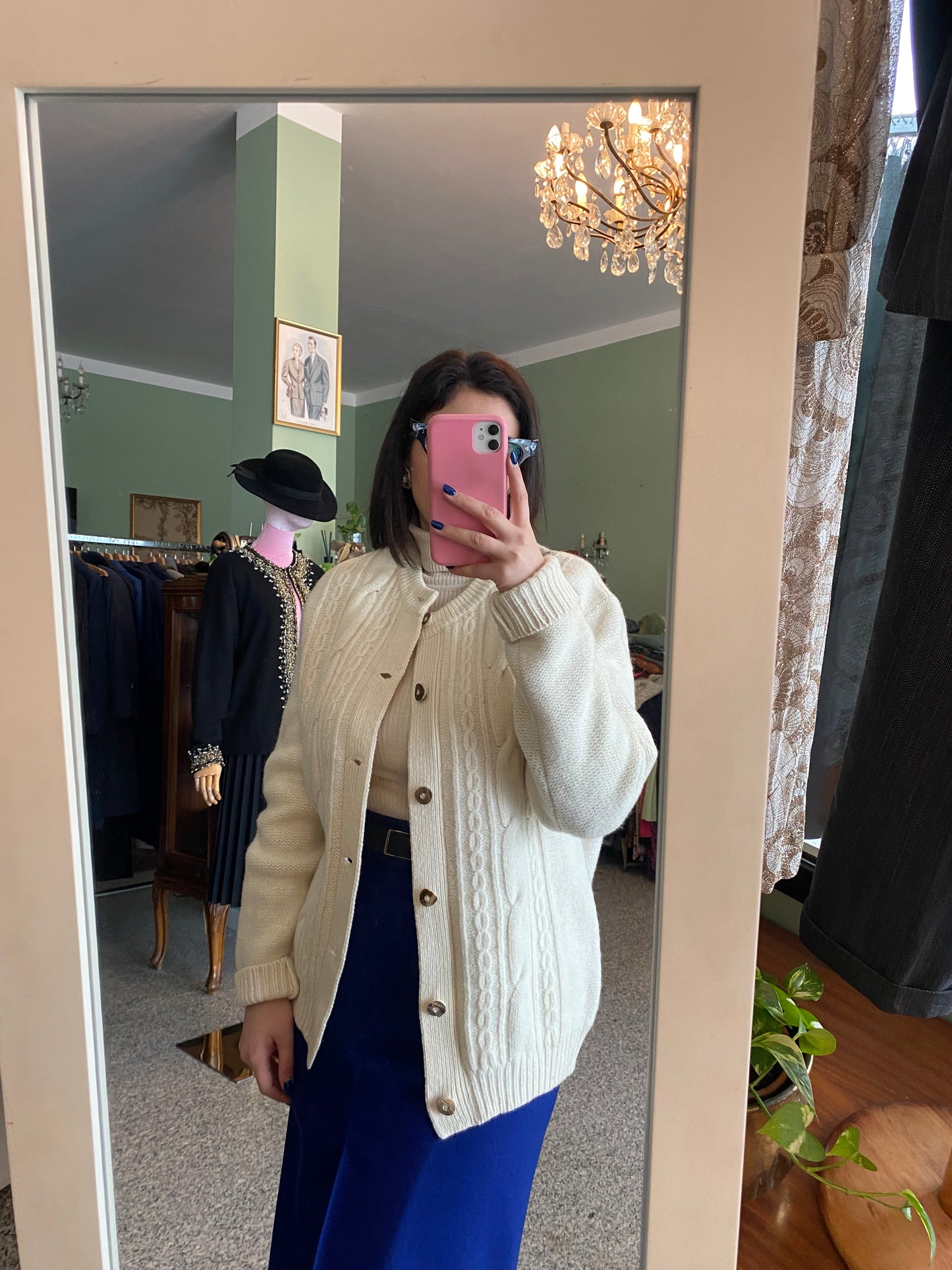 Cardigan tirolese panna - TG. 44/46