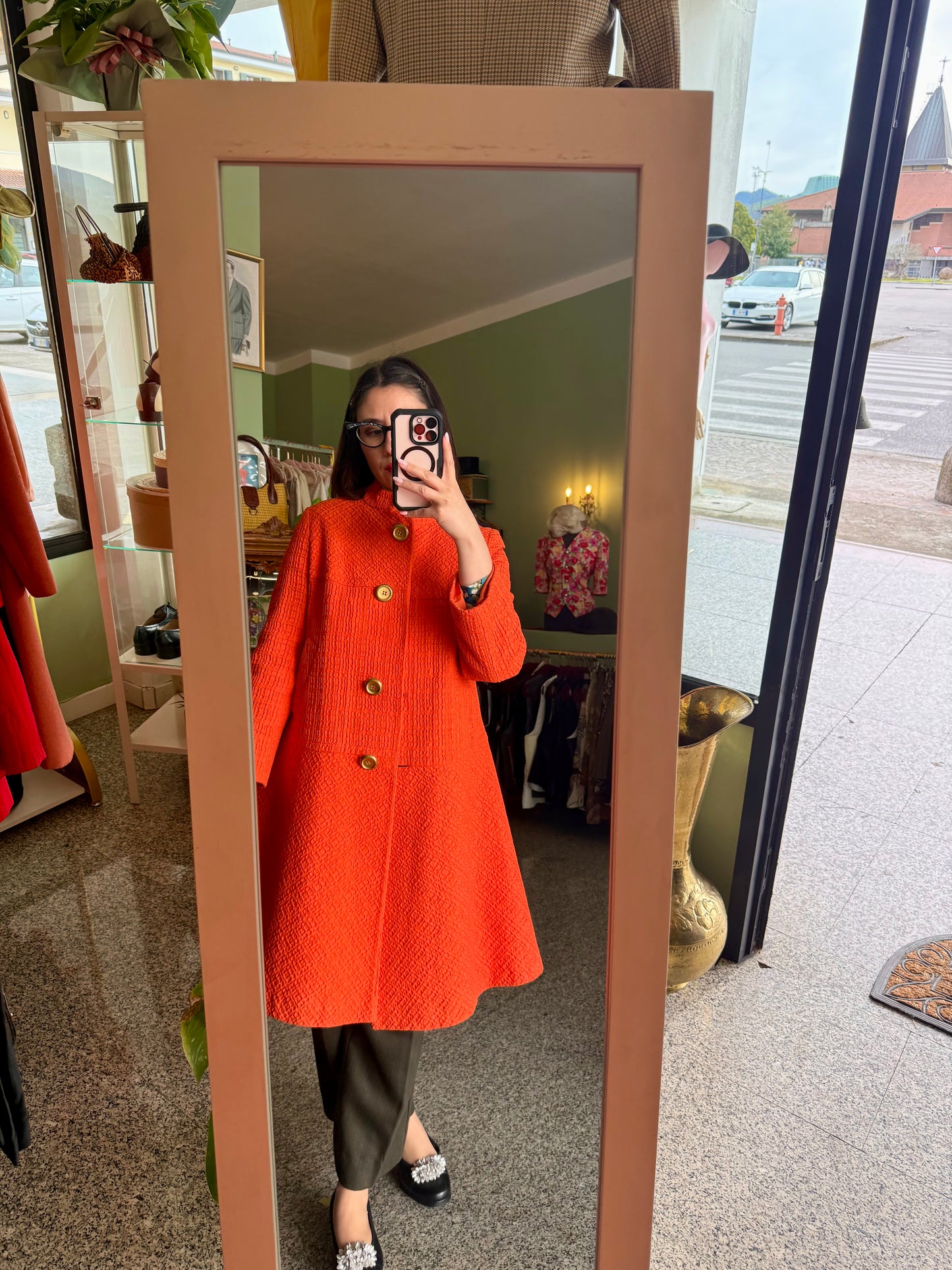 Cappotto anni ‘60 arancione - TG. 40/42