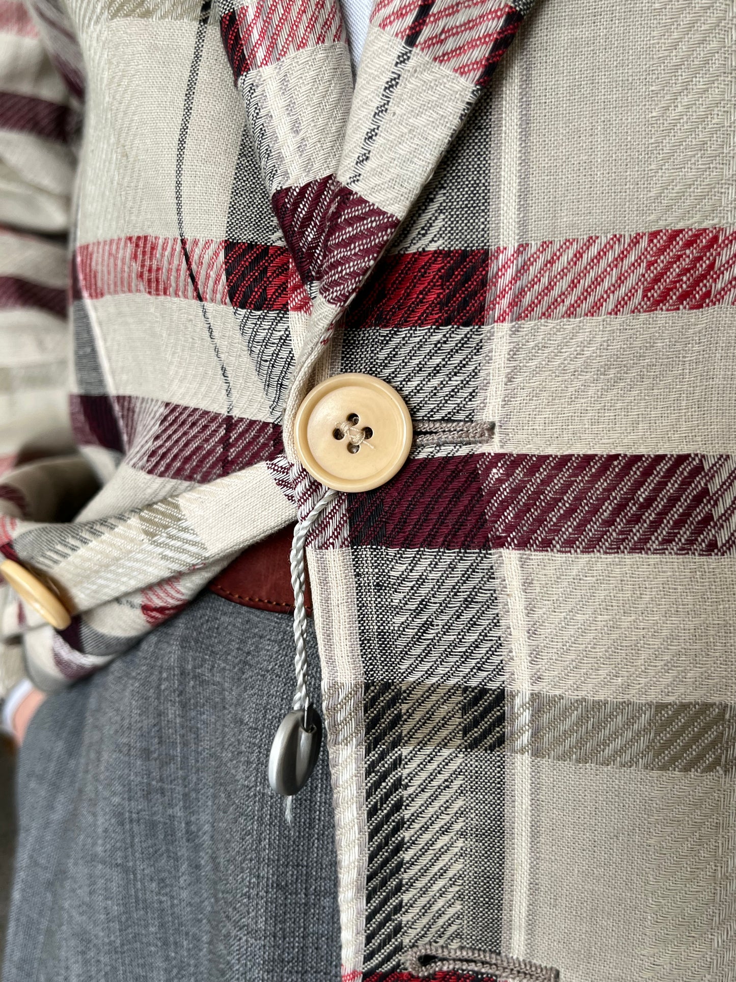 Giacca anni ‘80 in lino/cotone NOS tg. 52