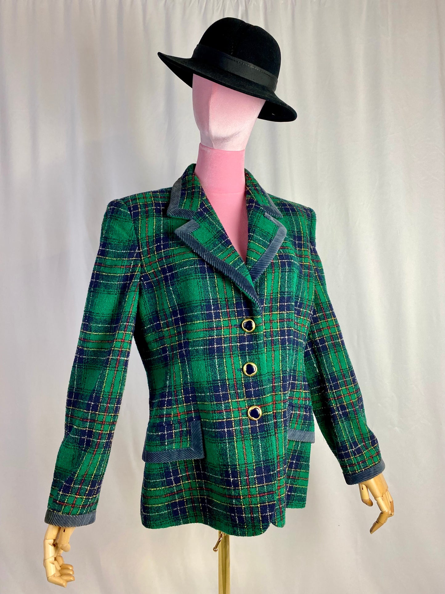 Giacca di lana in tartan - TG. 48