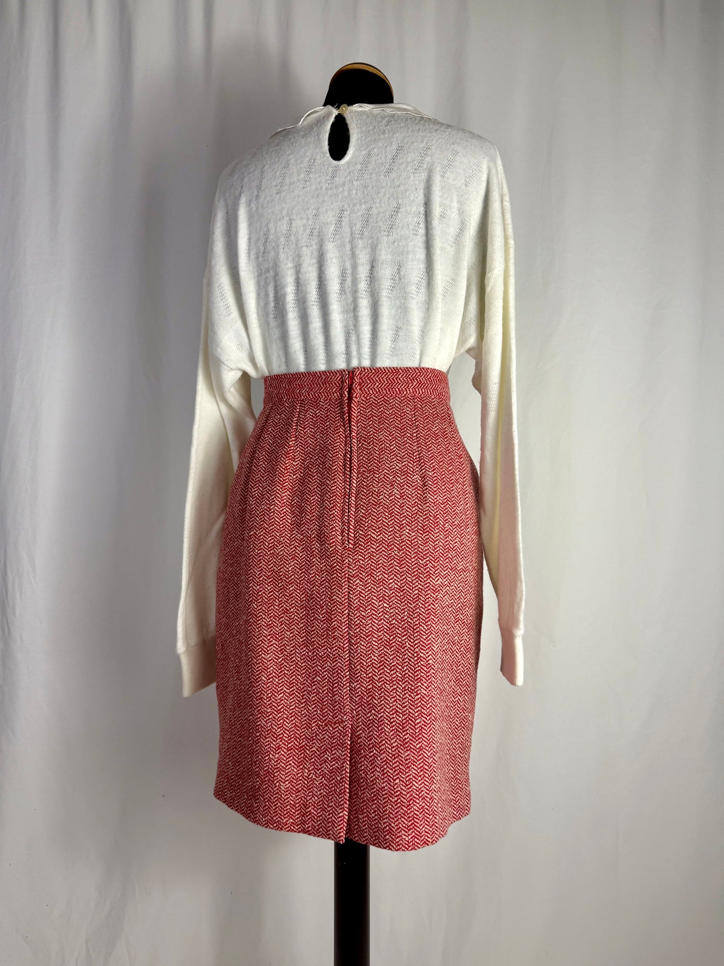 Gonna anni ‘80 lana a spina di pesce - TG. 44