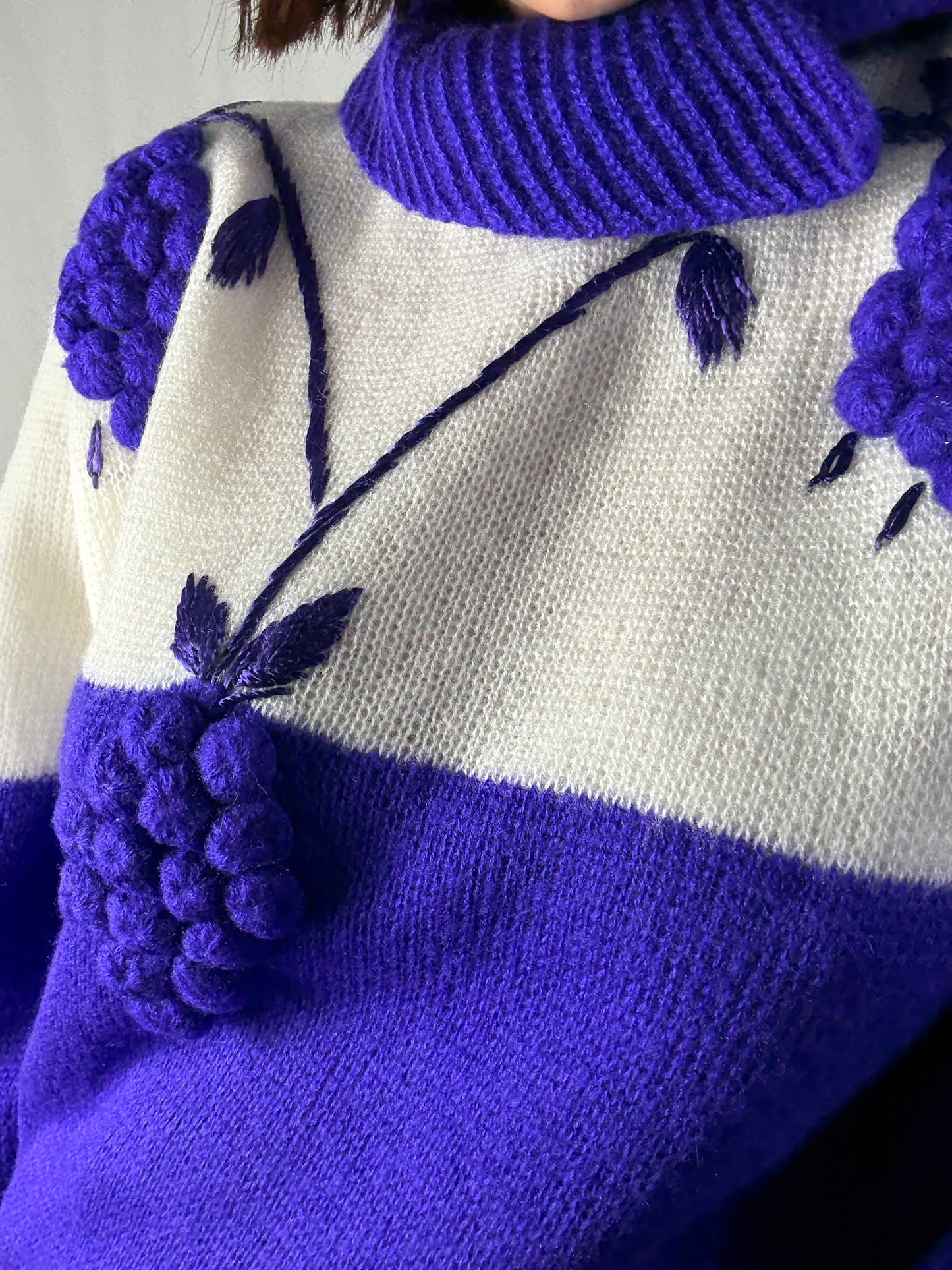 Maglione con grappoli d’uva 🍇 - TG. 44-50
