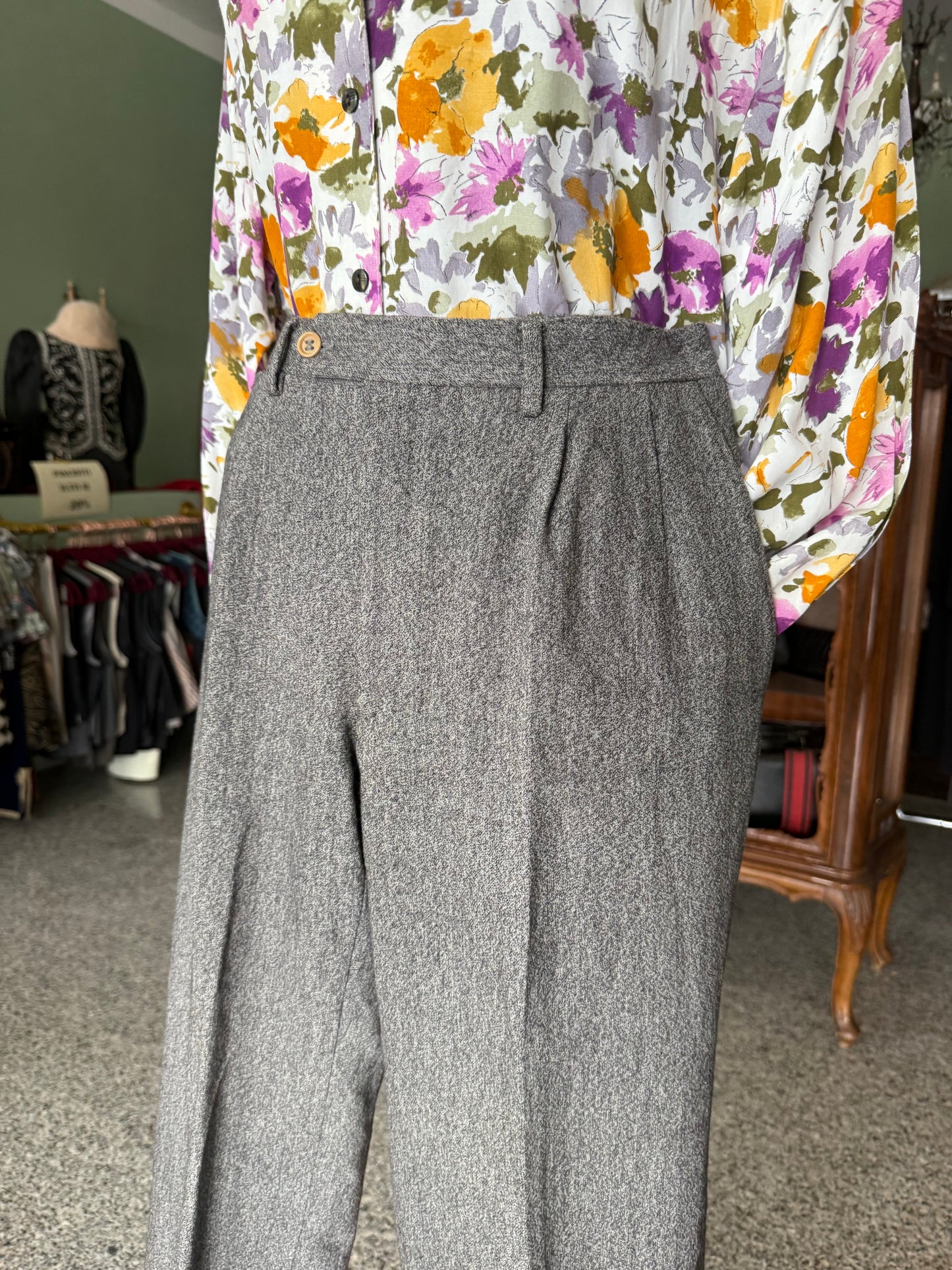Pantaloni classici in lana grigi - TG. 40/42