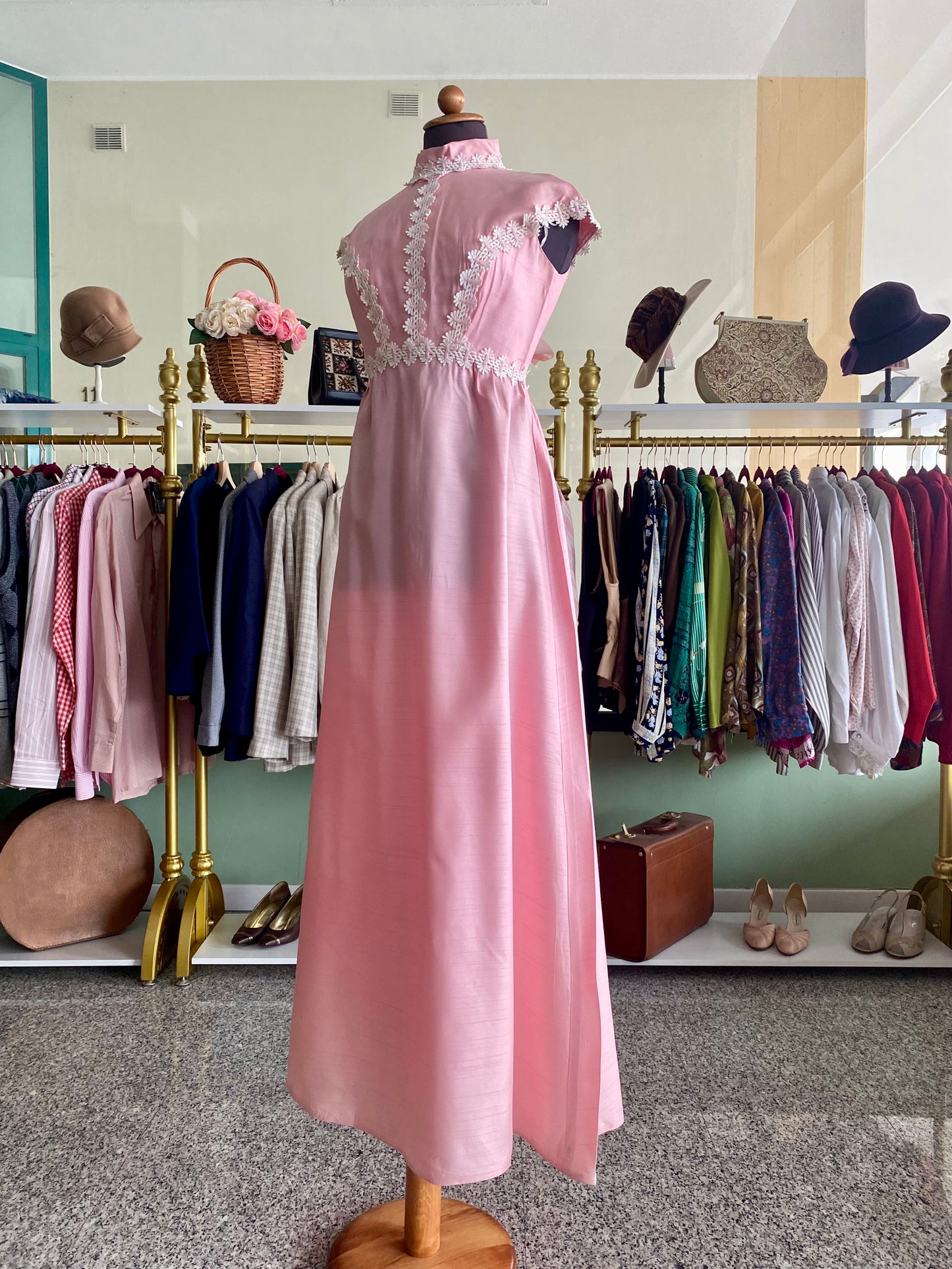 Maxi dress anni ‘70 rosa - TG. 38
