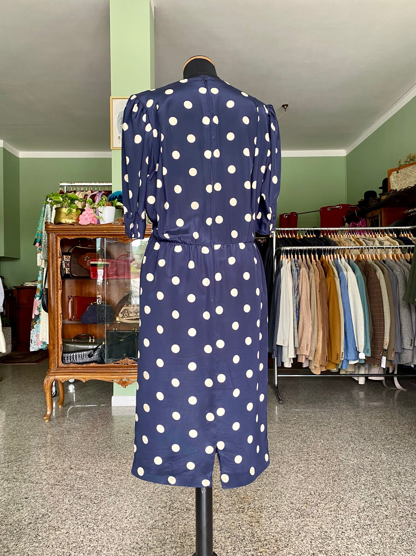 Abito classico a pois in seta - TG. 46