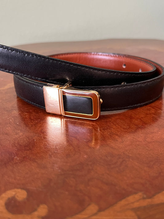 Cintura in pelle nera