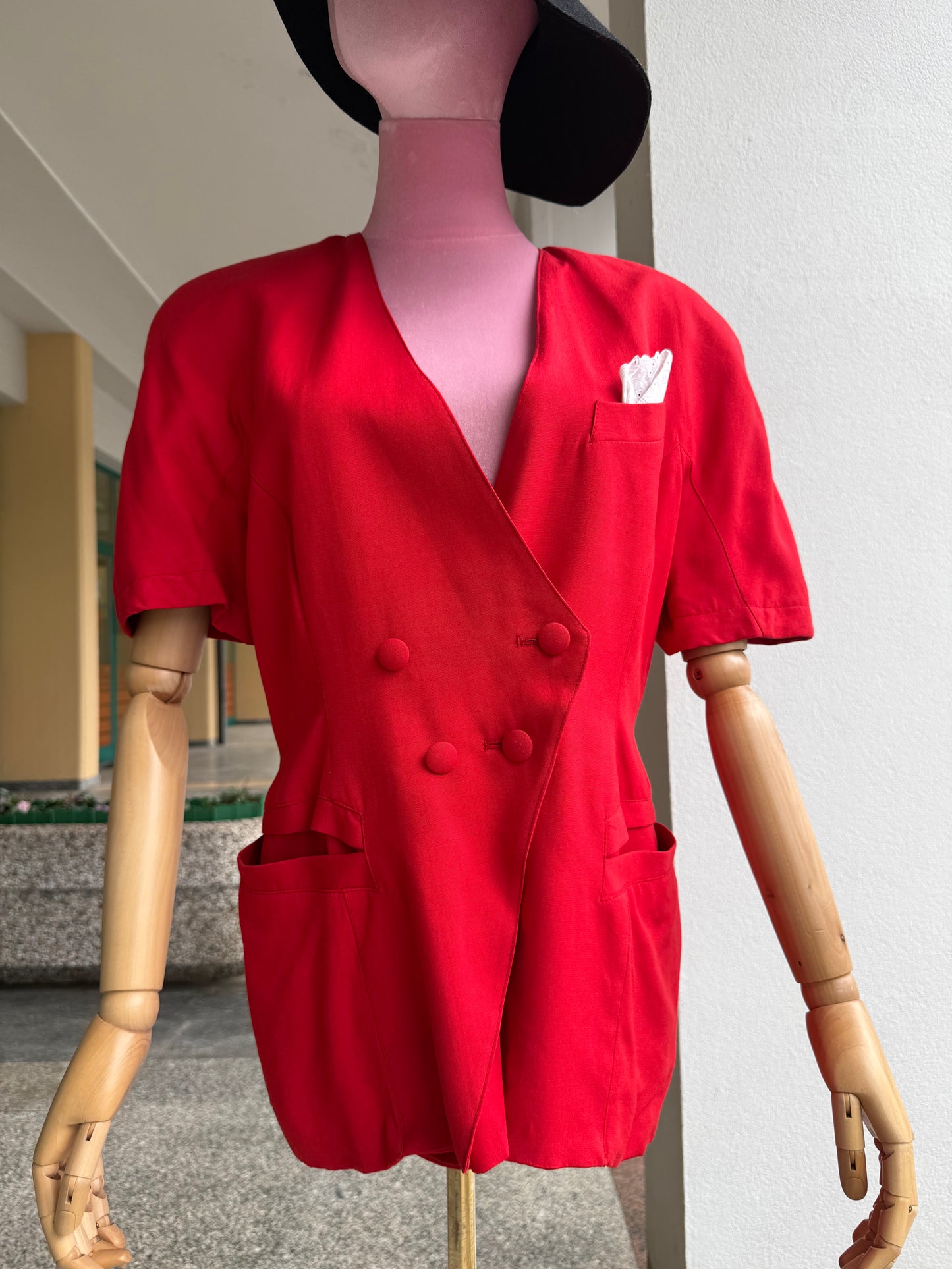 Giacca rossa in misto seta - TG. 42/44