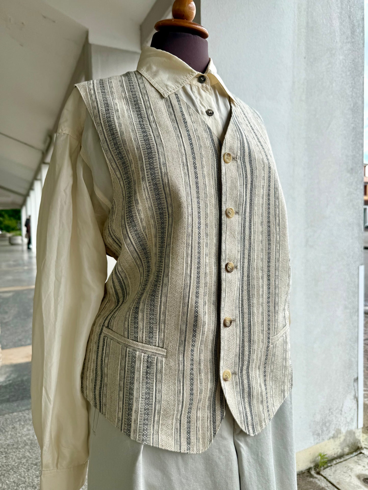 Gilet in cotone e lino - TG. 48 circa