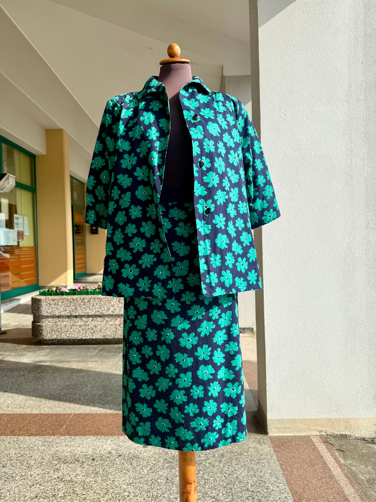 Tailleur giacca + gonna stampa floreale - TG. 44
