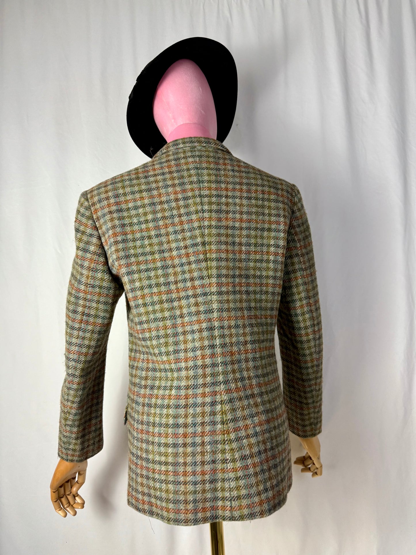 Giacca in pura lana a quadri - TG. 42