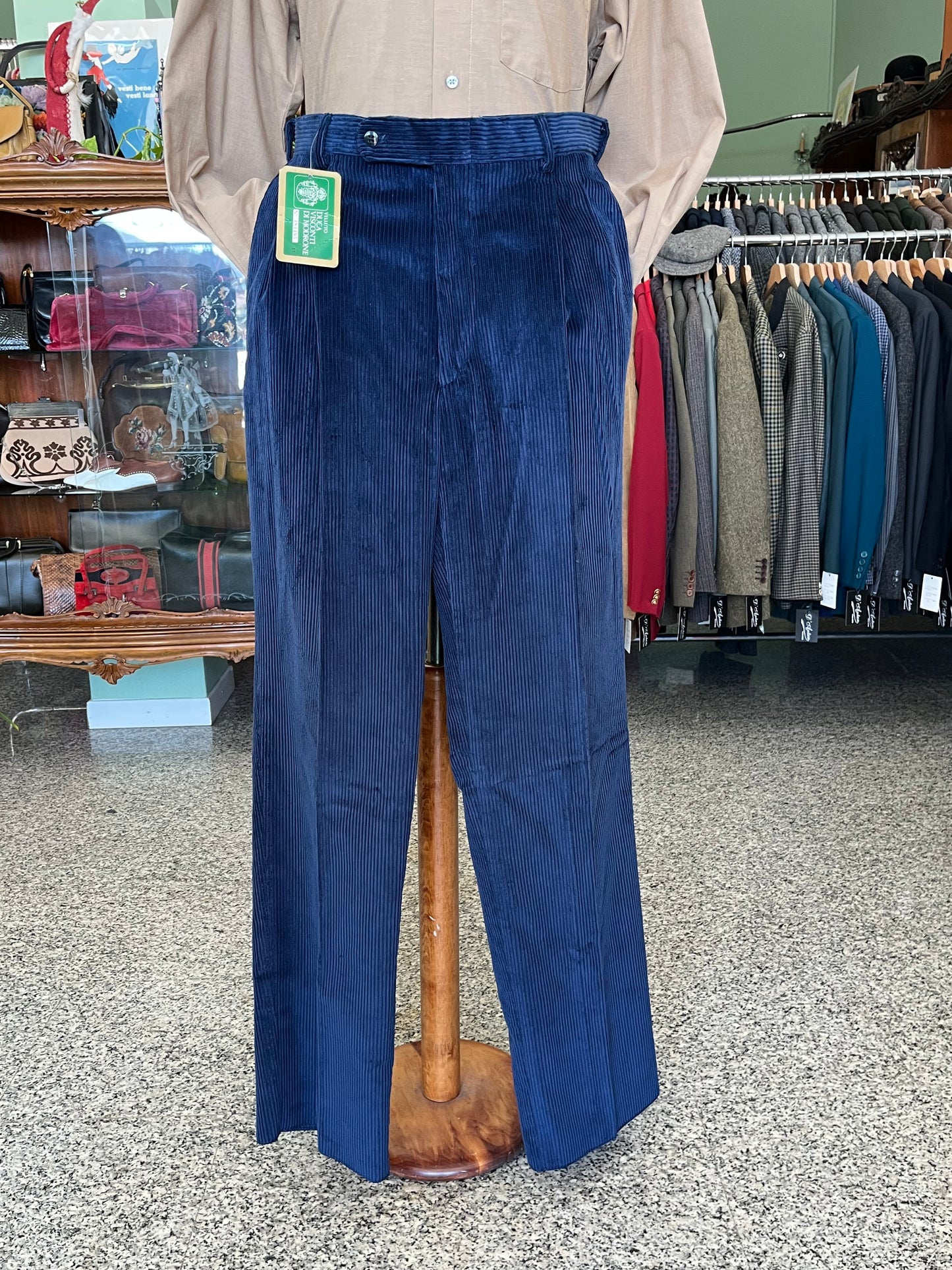 Calzoni anni ‘80 in velluto NOS tg. 56-58