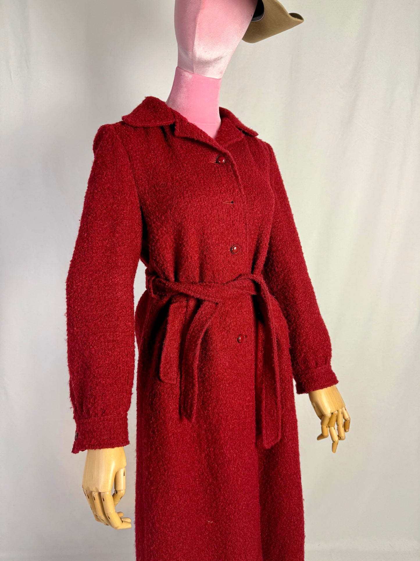 Cappotto anni ‘70 borgogna - TG. 38