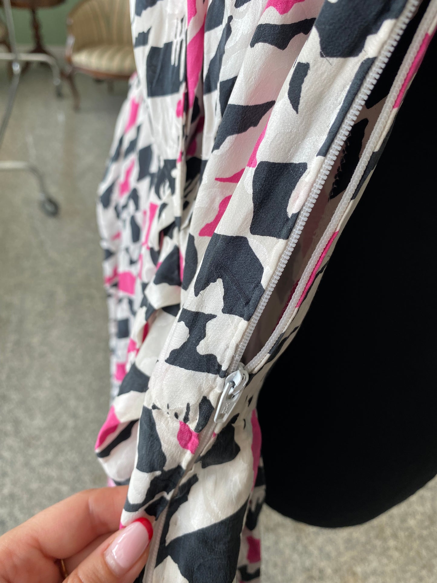 Abito sartoriale anni ’80 in pura seta – schiena scoperta - TG. 38