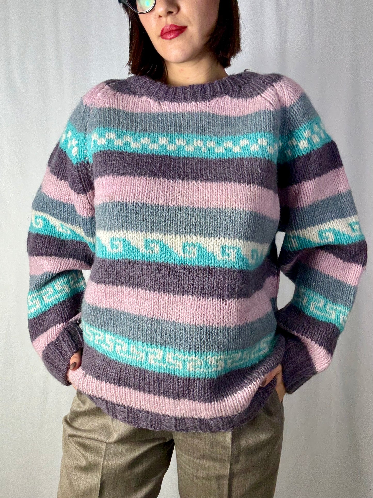 Maglione a Righe Pastello Soft knit- TG. 44 - 50