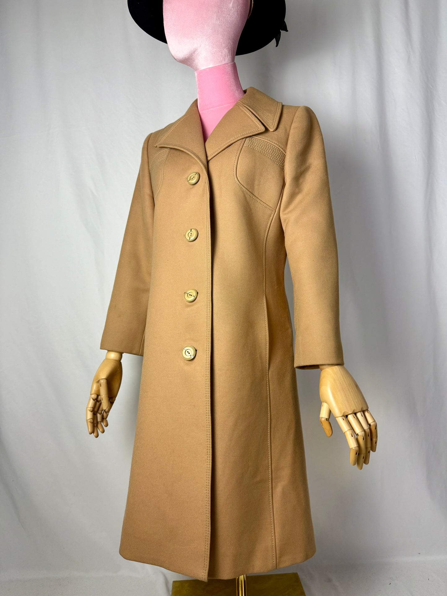 Cappotto cammello anni ’70 in pura lana - TG. 40/42