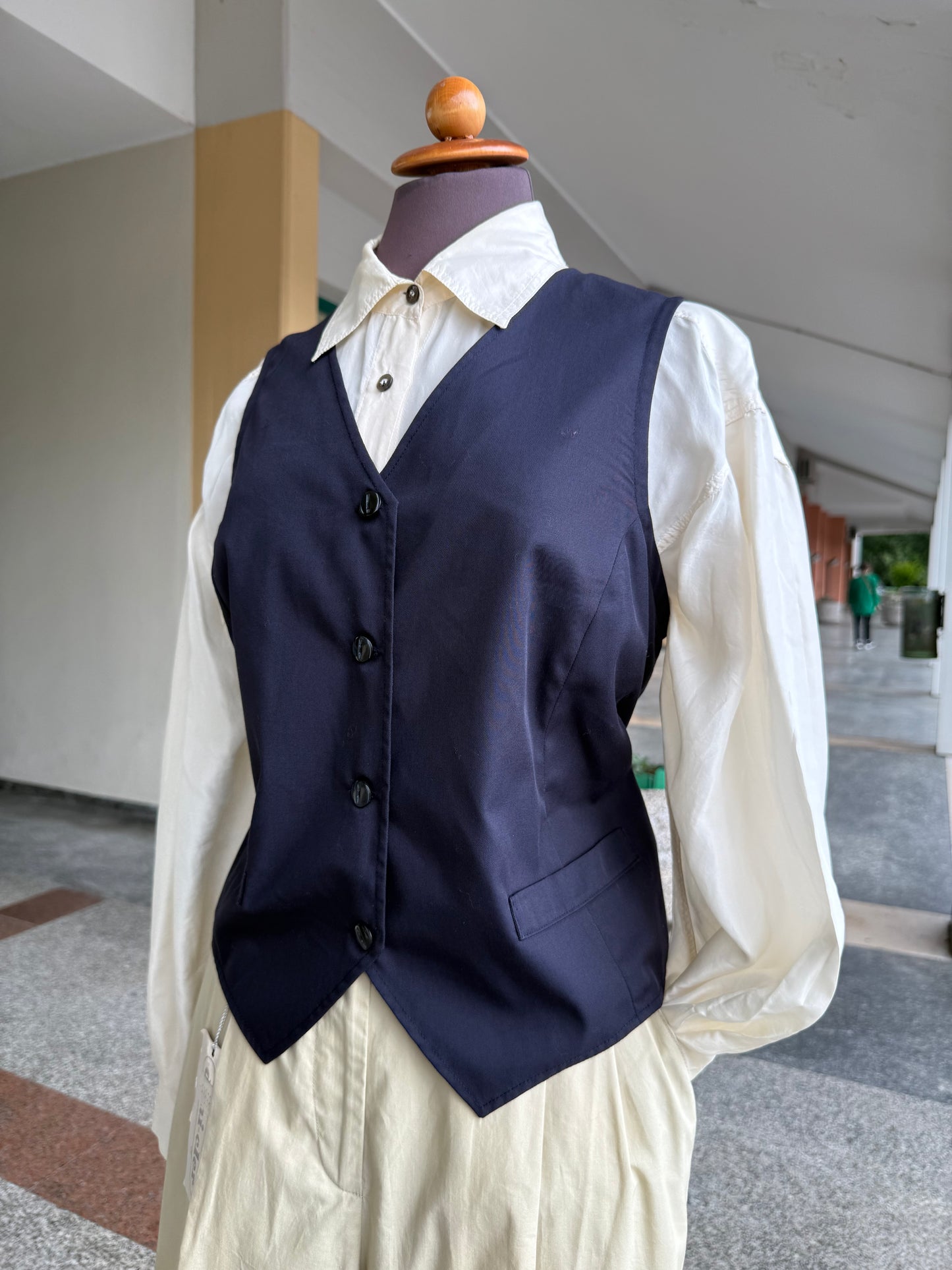 Gilet in cotone blu navy - TG. 44