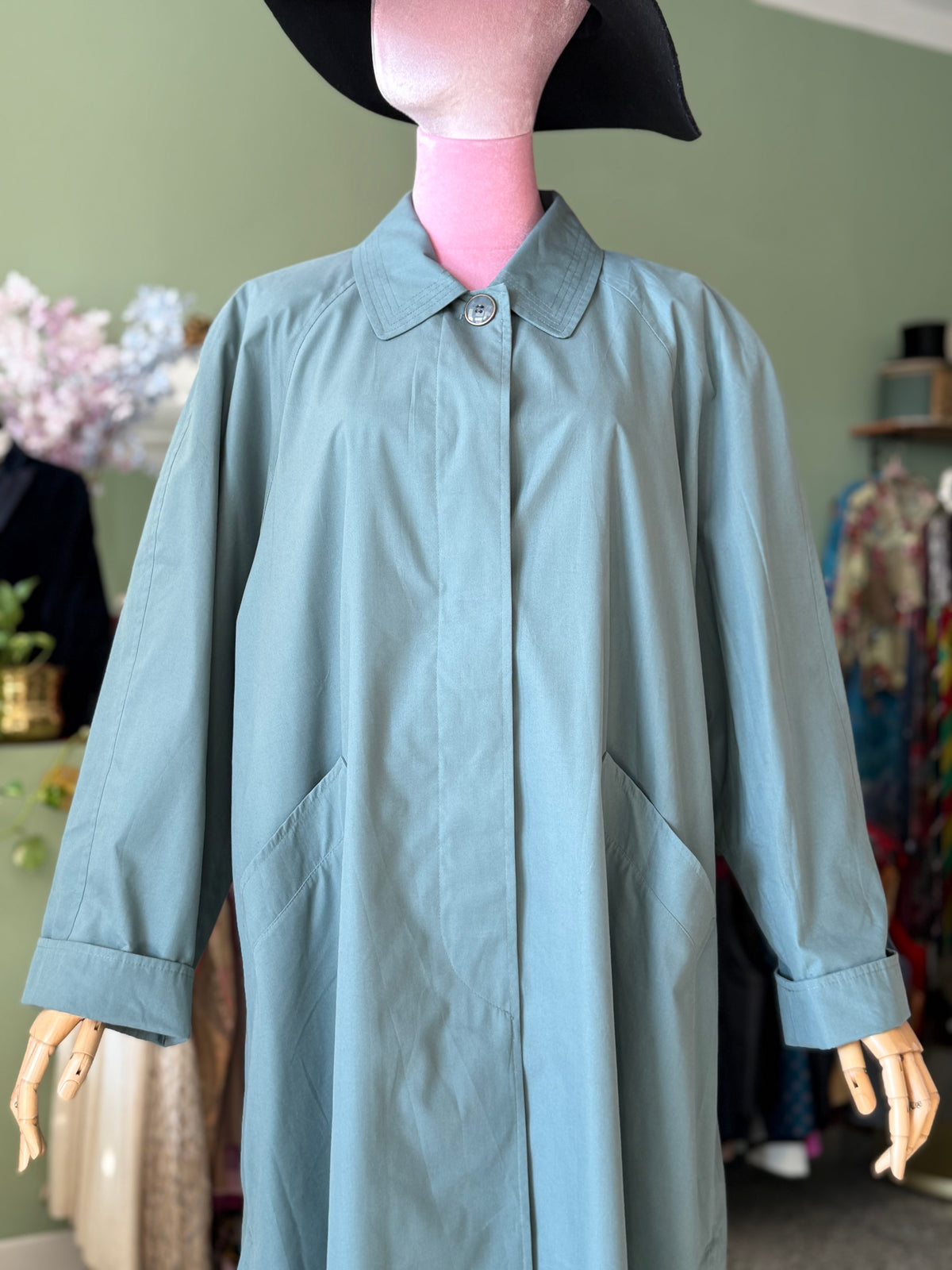 Trench anni ‘80 azzurro polvere - TG.