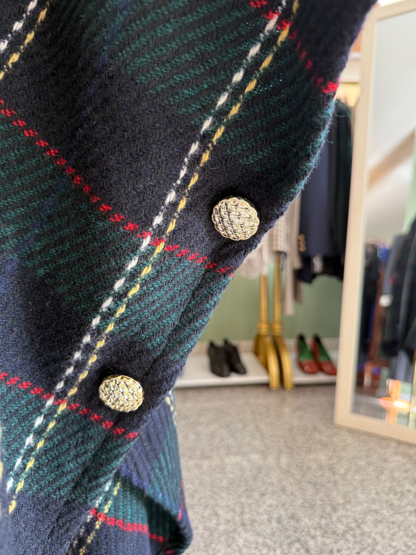 Mantella classica in pura lana tartan - TG. Unica