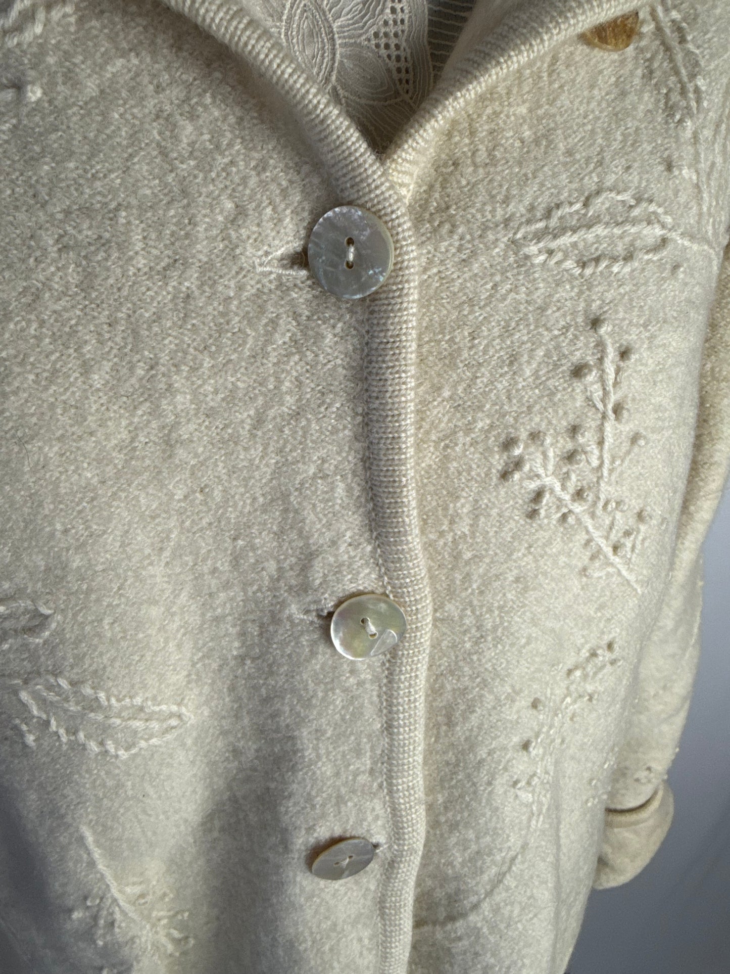 Giacca in pura lana panna - TG. 42/44