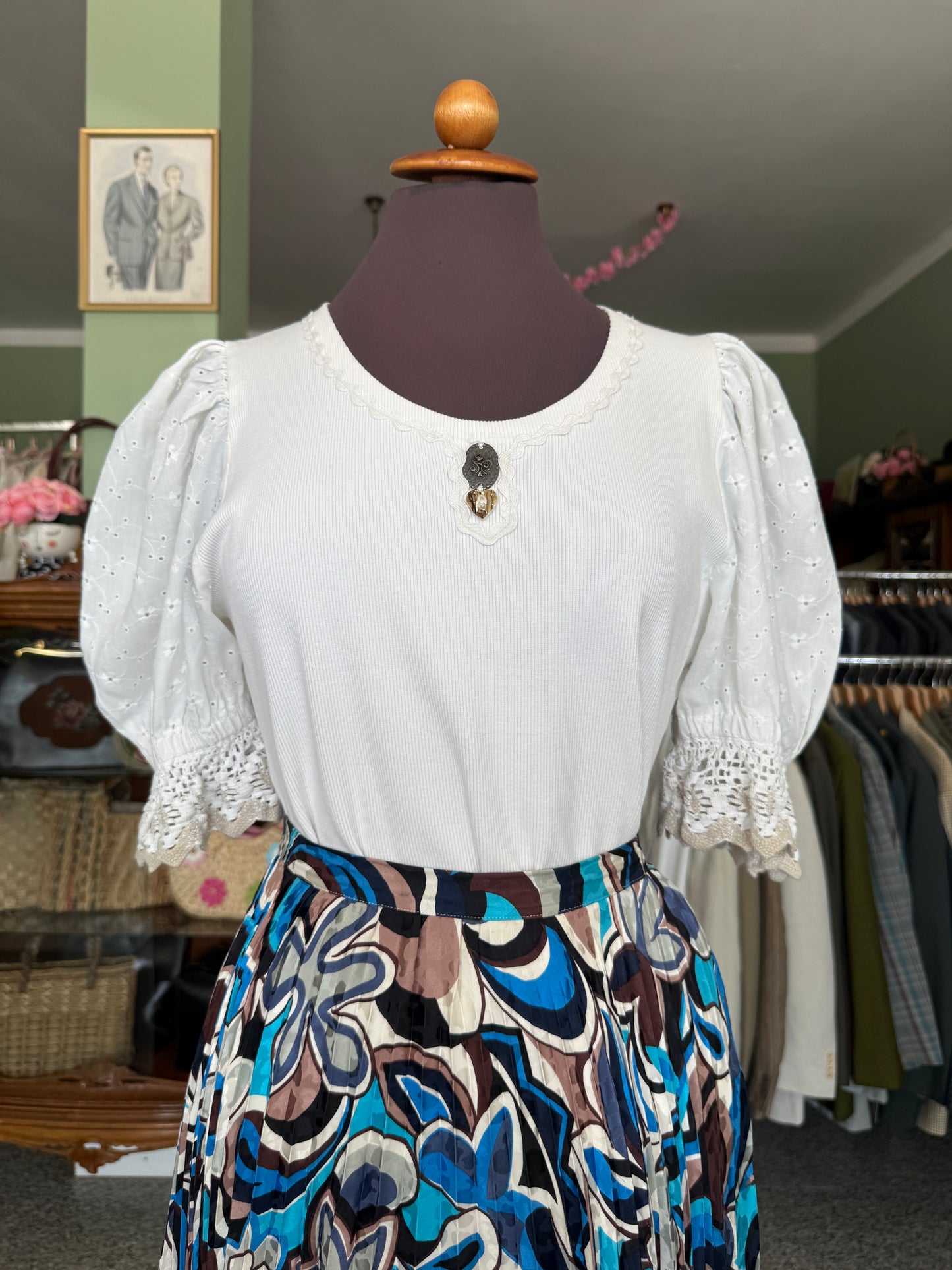 Blusa tirolese in cotone - TG. 44