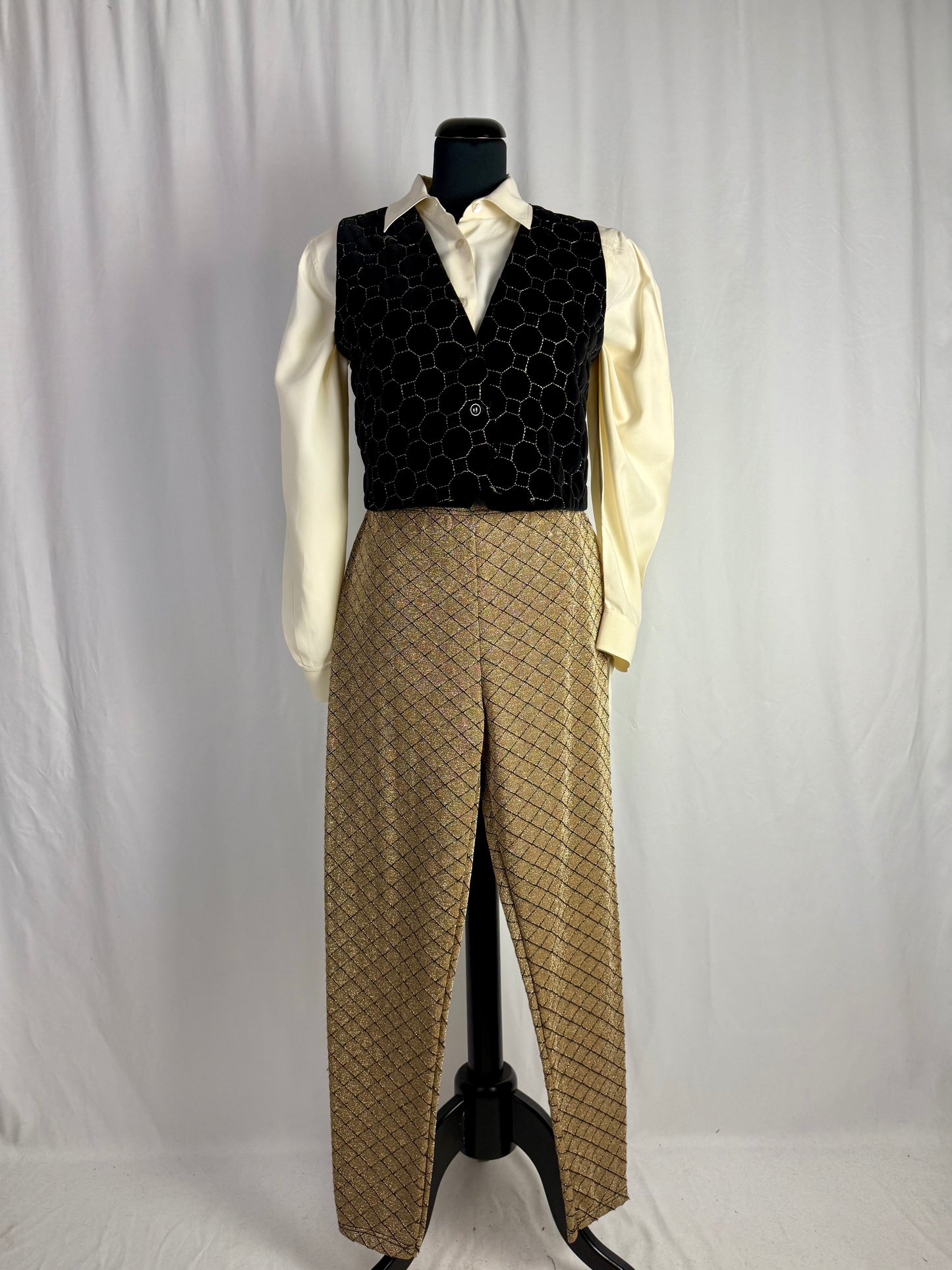 Gilet in velluto oro e nero - TG. 40