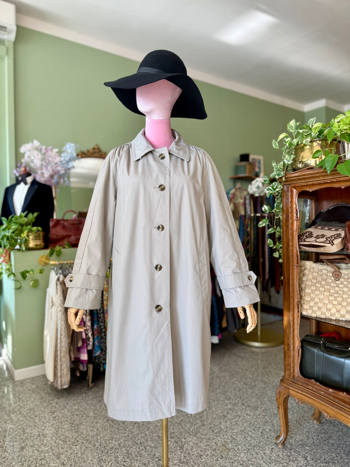 Trench anni ‘70 color grigio perla - TG. 42/44