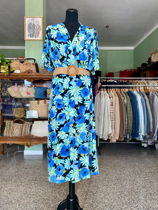 Abito con margherite in seta - TG. 48/50