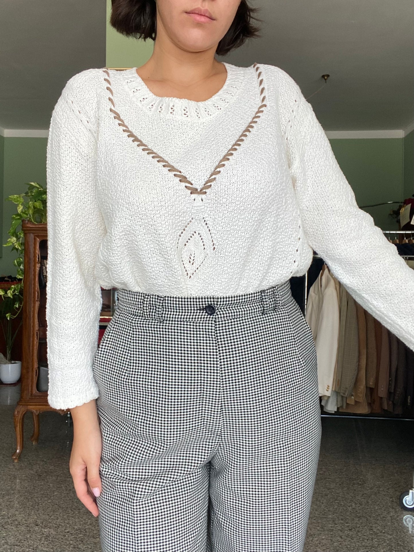 Blusa bianca in cotone - TG. 42/44/46