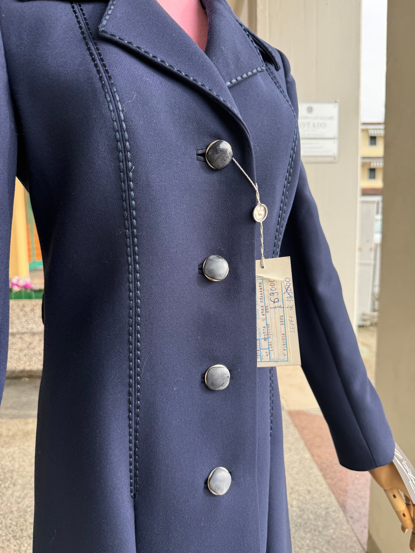 Cappotto anni ‘70 tessuto Marzotto - TG. 38
