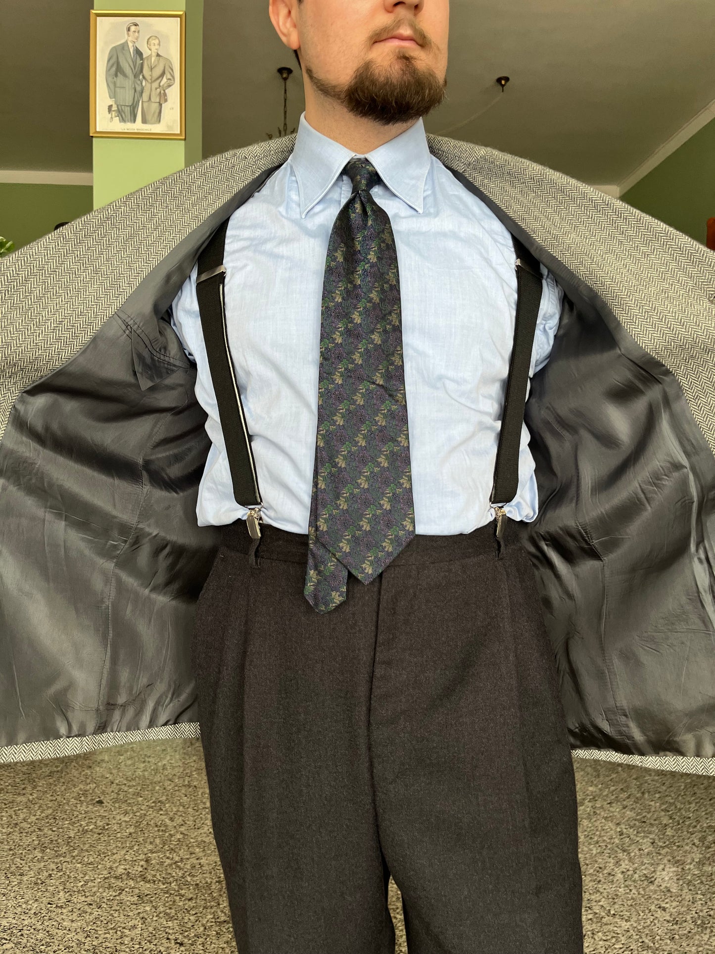 Giacca anni ‘80 tweed tg. 52-54