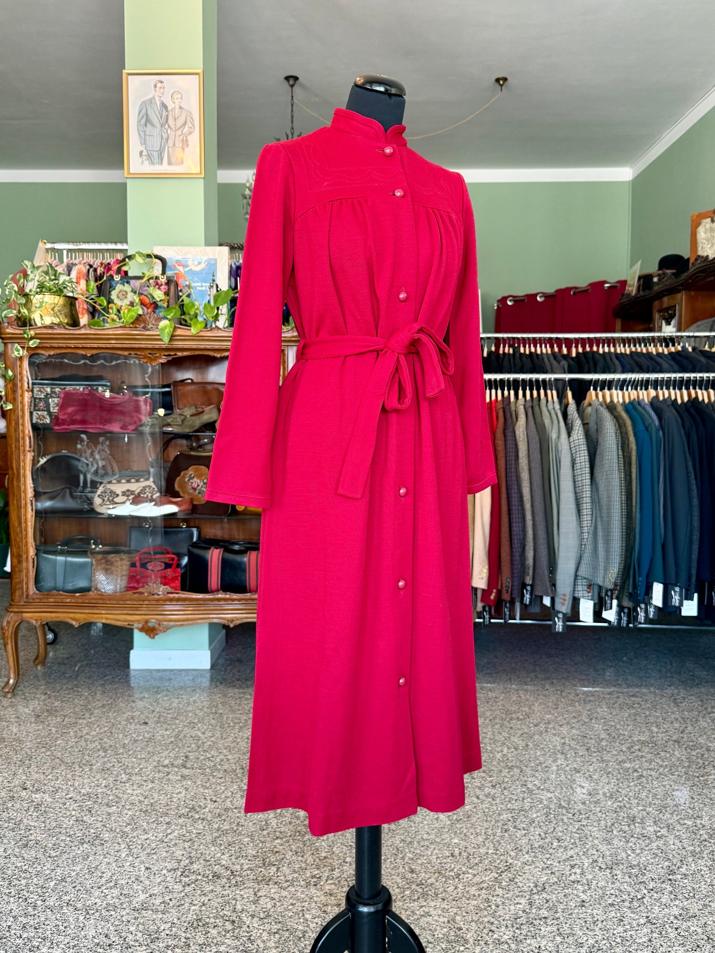 Abito rosso con cintura - TG. 44/46